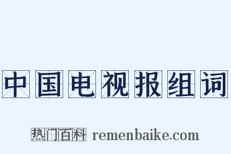 中国电视报组词是什么意思的图片